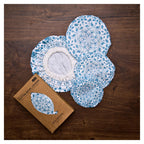 Organic Cotton Bowl Covers Set of 4 | Turkish Mandala Print, Reusable Fabric Dish Covers & Sourdough Proofing Cloths