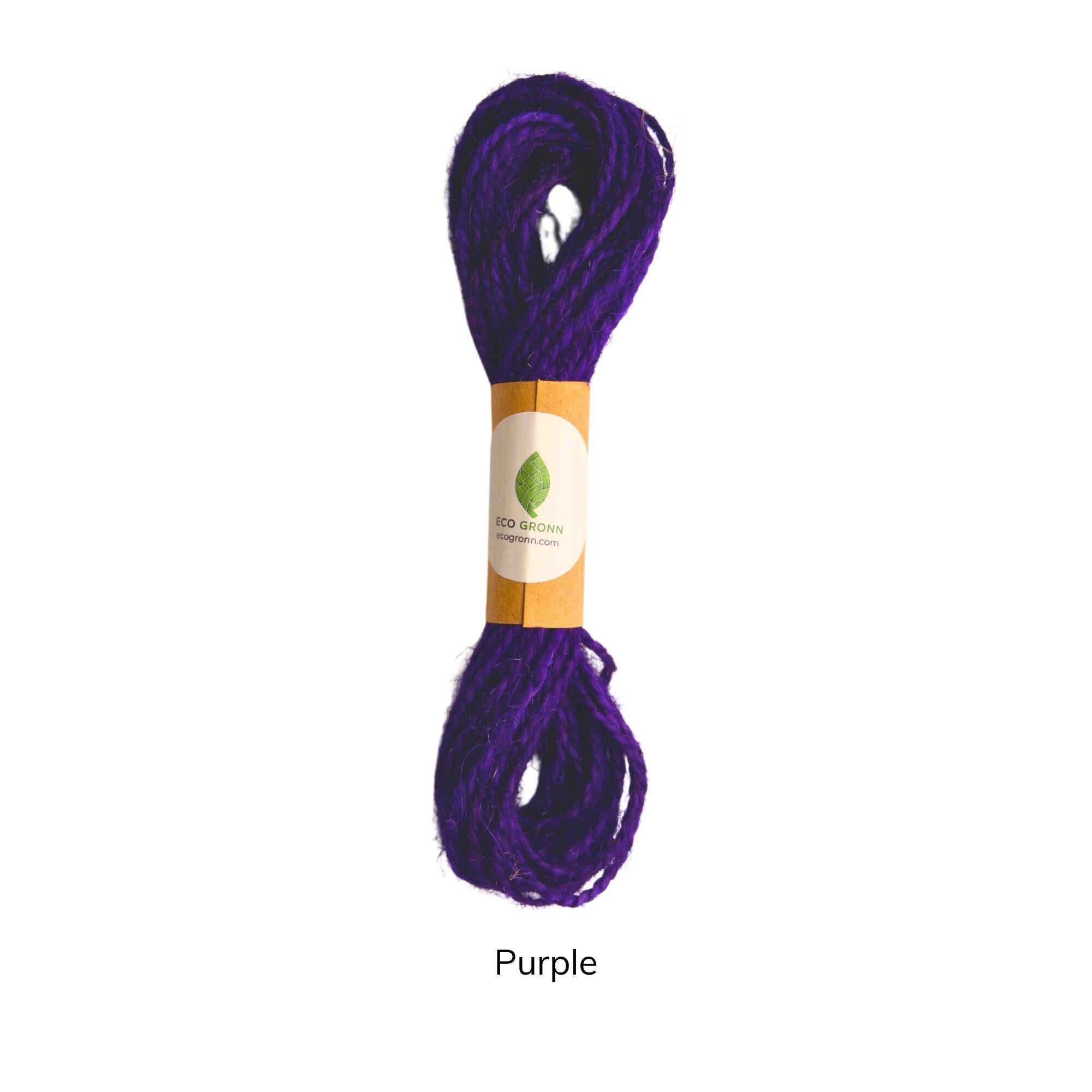 Dark Jute Twine Cord | Single 10-Yard Spool | Black, Purple, Brown Rustic String for Macrame, Gifting and Crafting