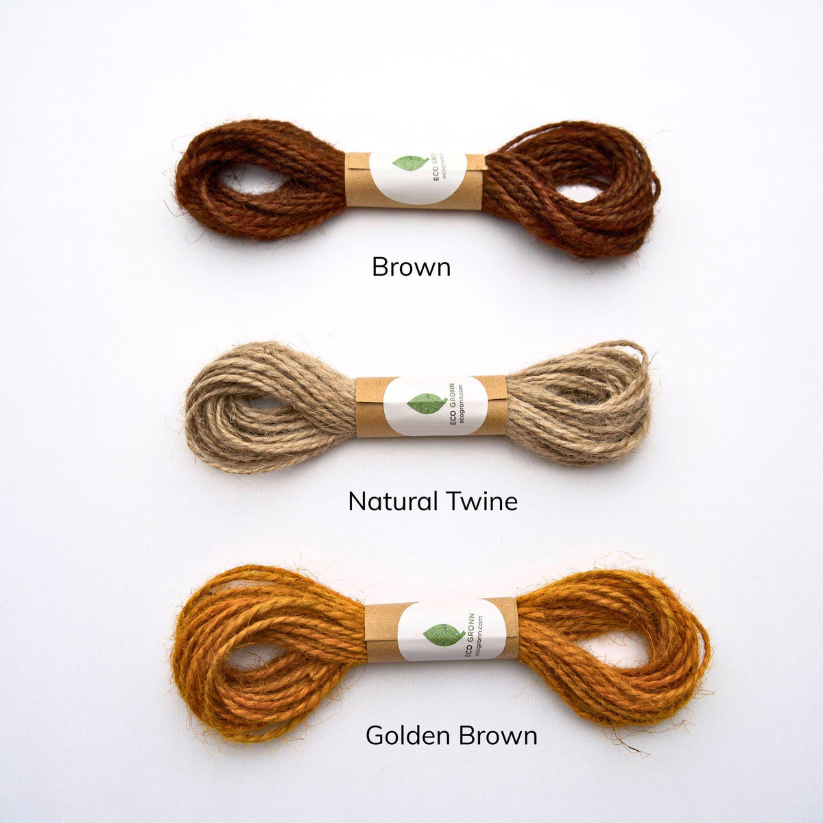 Natural & Brown Jute Twine Cord | Single 10-Yard Spool | Natural, Brown & Golden Brown Biodegradable String
