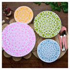 Organic Cotton Bowl Covers Set of 4 | Turkish Mandala Print, Reusable Fabric Dish Covers & Sourdough Proofing Cloths