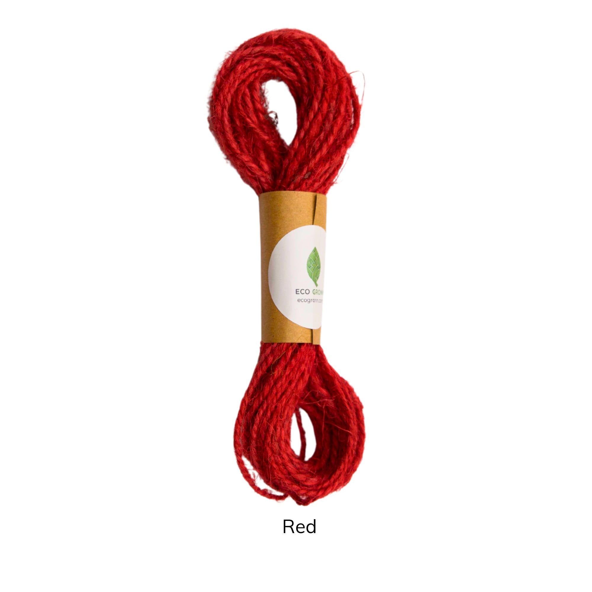 Red Jute Twine Cord | Single 10-Yard Spool | Terracotta, Earthy Shades Biodegradable String for Holiday Gifting, Crafts and Decor