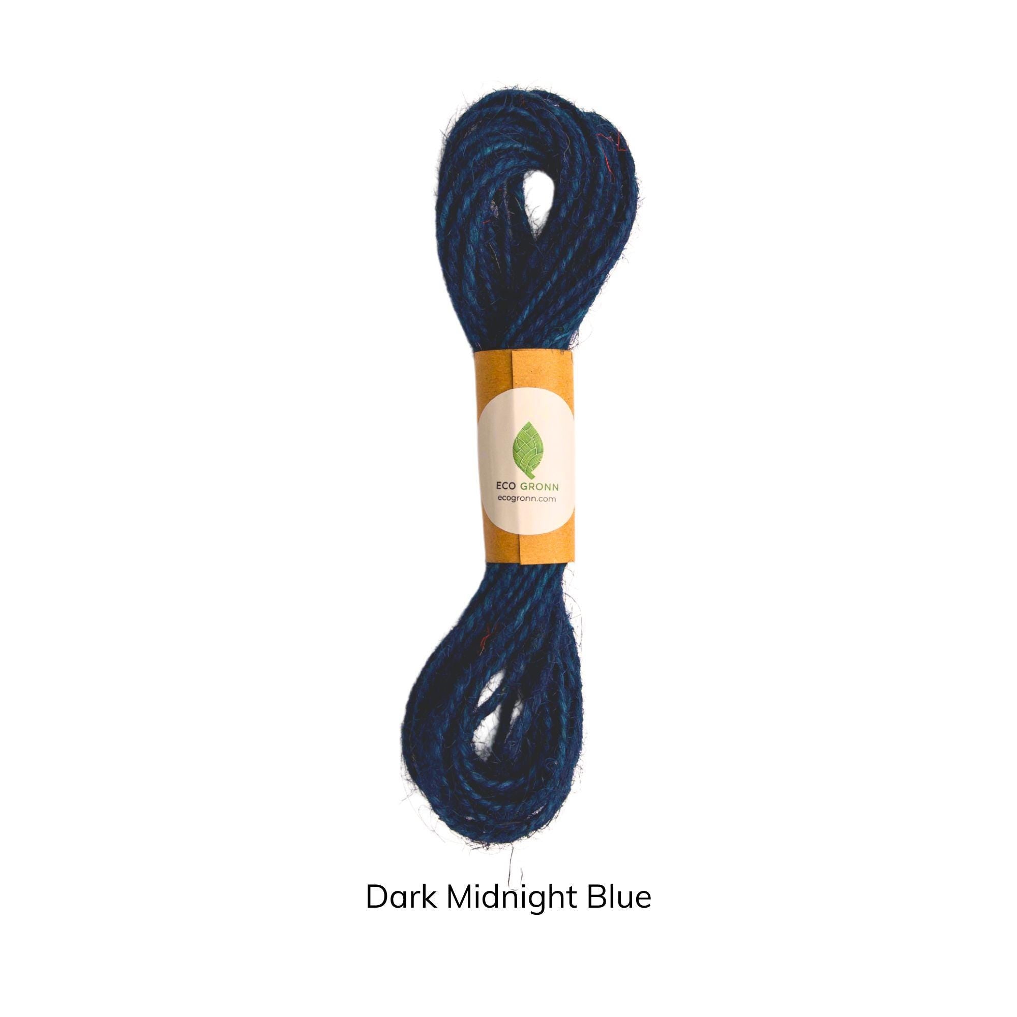Blue Jute Twine Cord | Single 10-Yard Spool | Ocean, Turquoise, Midnight Blue Artisan String for Gift Wrapping, Macrame Crafting