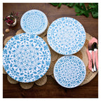 Organic Cotton Bowl Covers Set of 4 | Turkish Mandala Print, Reusable Fabric Dish Covers & Sourdough Proofing Cloths