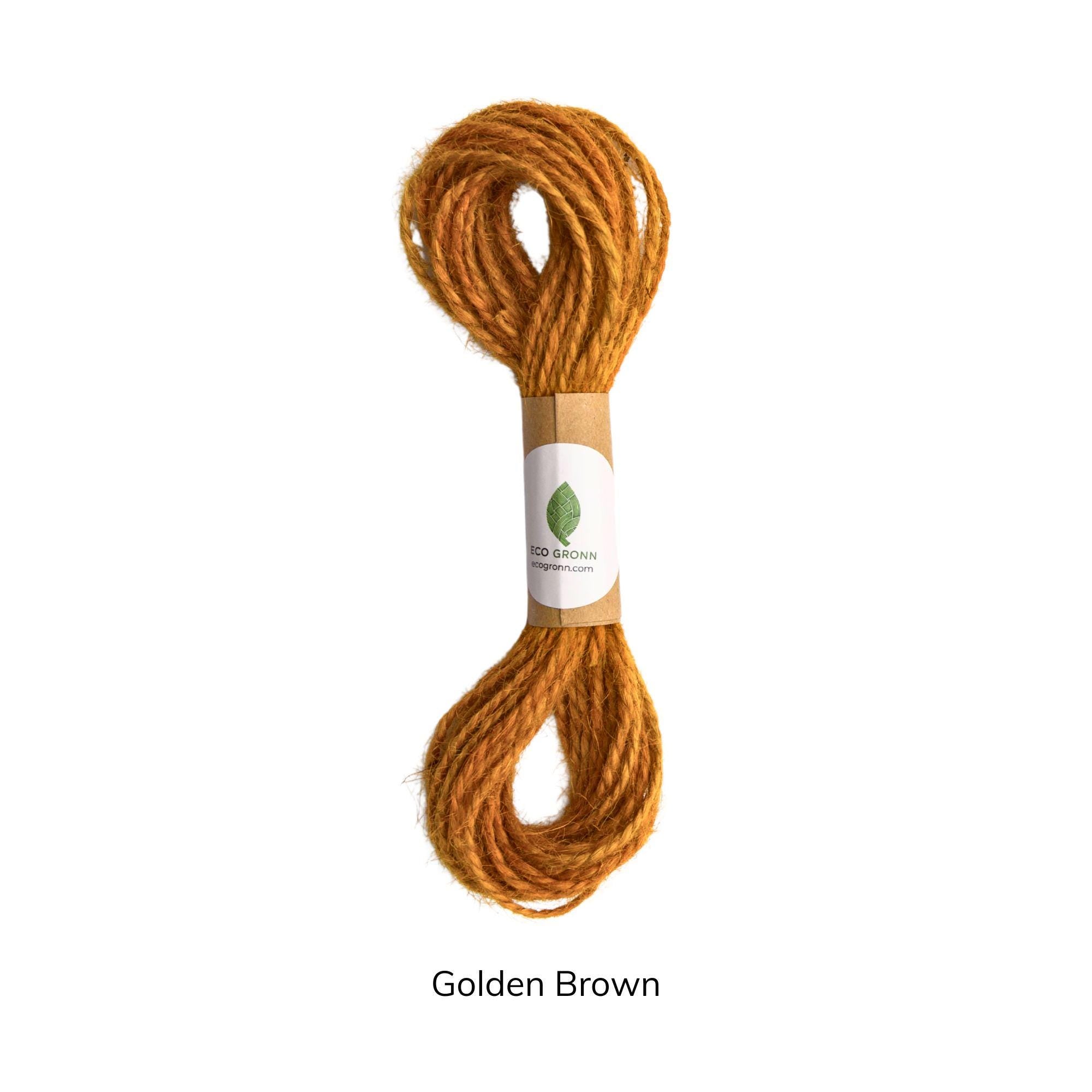Natural & Brown Jute Twine Cord | Single 10-Yard Spool | Natural, Brown & Golden Brown Biodegradable String
