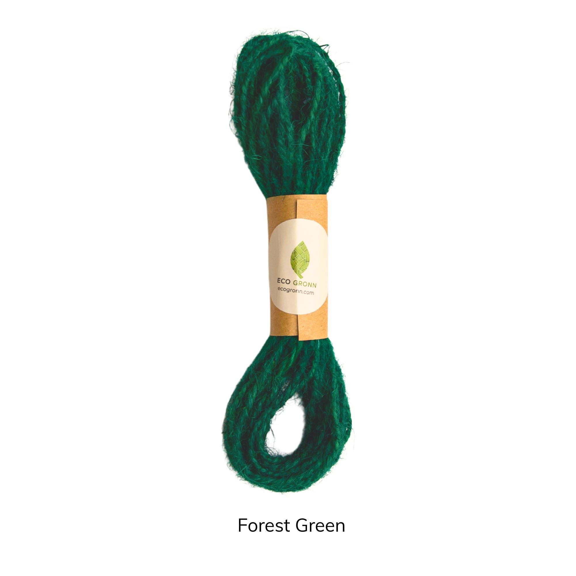 Green Jute Twine Cord  | Single 10-Yard Spool | Forest, Grassy, Olive Natural Biodegradable String for Crafts, Decor & Holiday Gifting