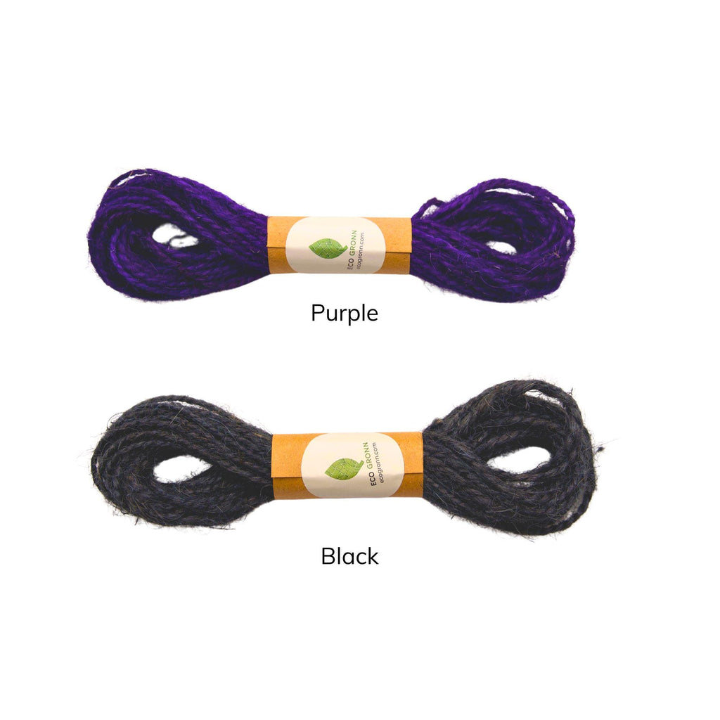 Dark Jute Twine Cord | Single 10-Yard Spool | Black, Purple, Brown Rustic String for Macrame, Gifting and Crafting